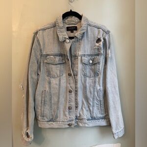 PacSun Faded Blue Ripped Jean Jacket